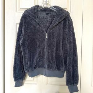 NWOT Blank NYC Faux Fur Hooded Bomber Jacket